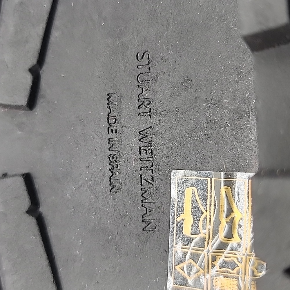 STUART WEITZMAN KNEE HIGH LUG 5050 LEATHER LIFT BLACK AWESOME BOOT LADIES 10 NEW - Picture 14 of 16